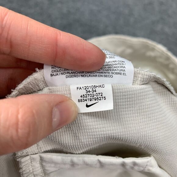 Nike Golf Pants Mens 34 Beige Chino Stretch Tour Performance Dri Fit Modern Tech - Picture 12 of 15